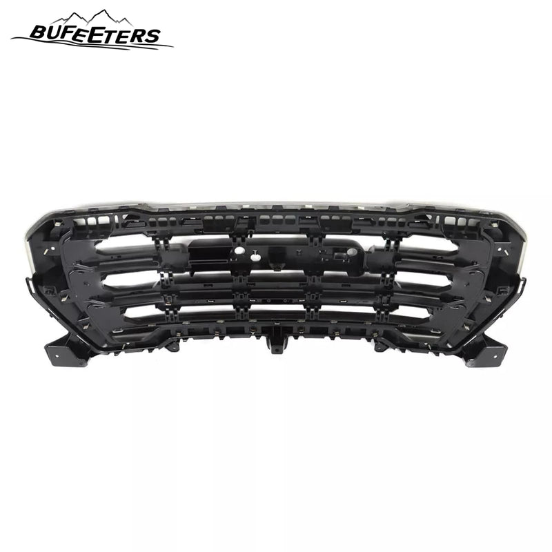 BUFEETERS Front Bumper Upper Grille With Gray Frame Assembly Fit For 2019 2020 2021 GMC Sierra 1500,Factory Style,Gloss Black&Gray