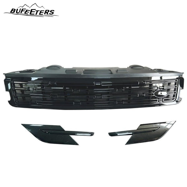 BUFEETERS  Front Upper Grille Side Vent Fit For 2023 2024 Land Rover Range Rover Sport,Mesh Style,All Black