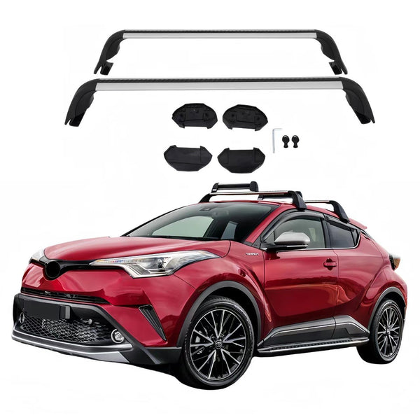 BUFEETERS   Roof Rack Cross Bars Fit For 2017 2018 2019 2020 2021 Toyota C-HR CHR Luggage Baggage Carrier Cargo,Silver