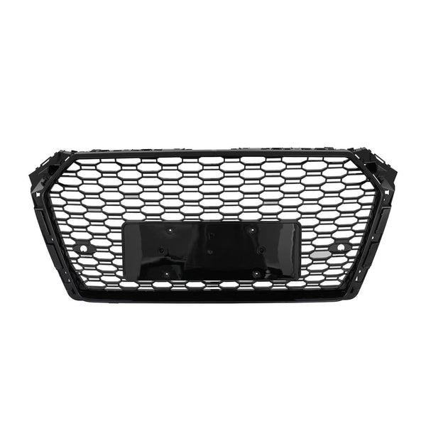 BUFEETERS  Front Bumper Grille Grill Fit For 2017 2018 2019 Audi A4 S4 S-line,RS4 Style,Gloss Black