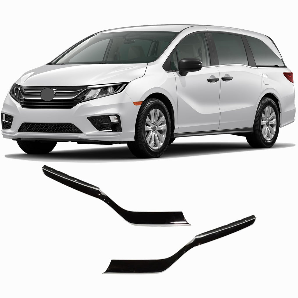BUFEETERS Front Upper Grille Chrome Trims Driver and Passenger Side Fit For 2018 2019 2020 Honda Odyssey