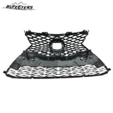 BUFEETERS  Front Bumper Grille With Chrome Trim Surround Fit For 2018 2019 2020 2021 Lexus NX300 F Sport,Honeycomb Style,Chrome&Matte Gray
