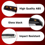 BUFEETERS  Front Upper Hood Scoop With Small Lights Fit For Toyota Tundra 2014 2015 2016 2017 2018 2019 2020 2021,Gloss Black