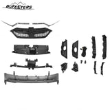 BUFEETERS Front Upper Grille/Trim/Bumper Garnish/Fog Light/Stay Bracket/Radiator Cover Fit For 2017 2018 2019 Honda CRV,Factory Style,Chrome&Black