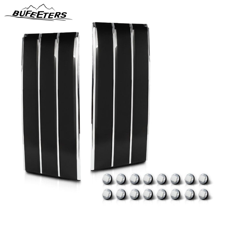 BUFEETERS Door Side Fender Vent Molding Cover Trim Fit For 2013-2022 Land Rover Range Rover Vogue L405,Gloss Black