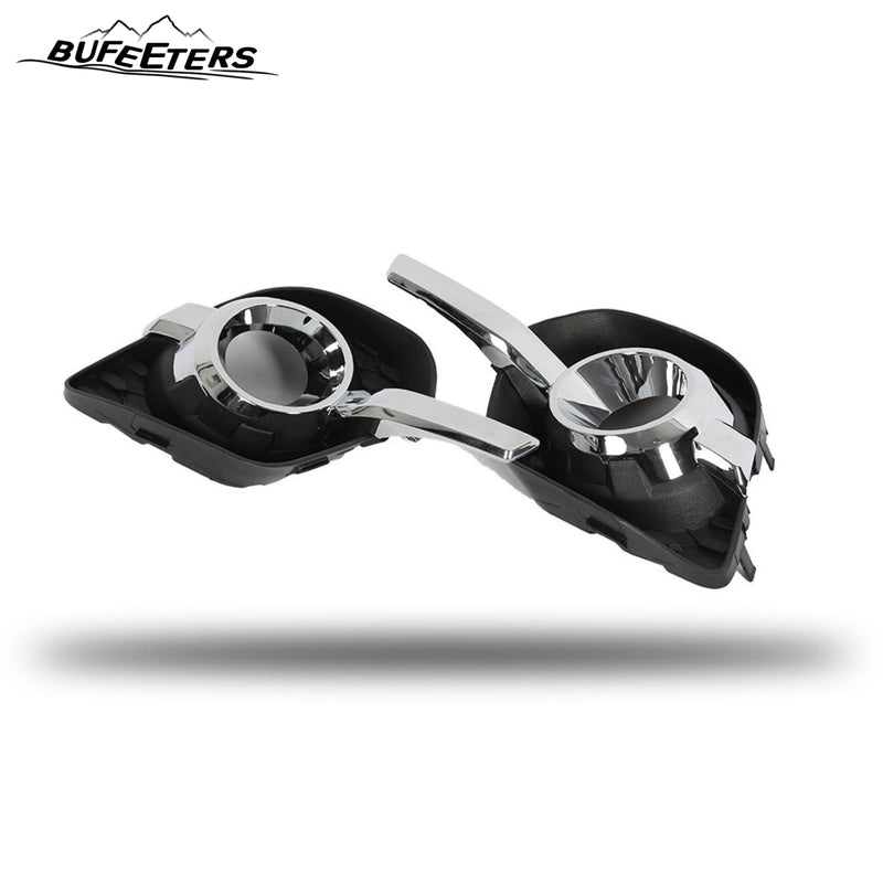 BUFEETERS  5PCS Front Bumper Lower Grille&Fog Lights&Bezels Set Fit For 2013 2014 2015 2016 2017 Chevy Chevrolet Traverse,Factory Style,Chrome&Black