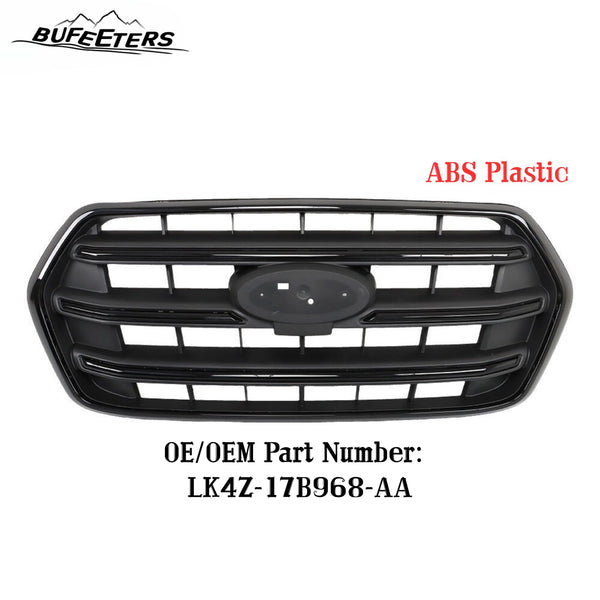 BUFEETERS Front Upper Grille Fit For 2020 2021 2022 Ford Transit T150 T250 T350,Factory Style,Gloss Black
