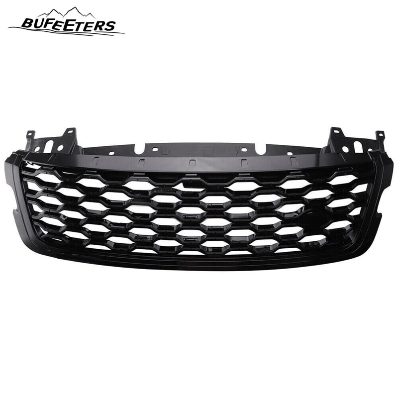 BUFEETERS  Front Bumper Upper Grille  Fit For 2018 2019 2020 2021 2022 2023 Range Rover Velar,Honeycomb Style,Gloss Black