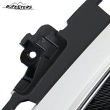 BUFEETERS    7PCS Front Bumper Grille+Radiator Cover+Bumper Lid+4 Brackets Fit For 2017 2018 Hyundai Elantra,Mesh Style,Chrome&Black