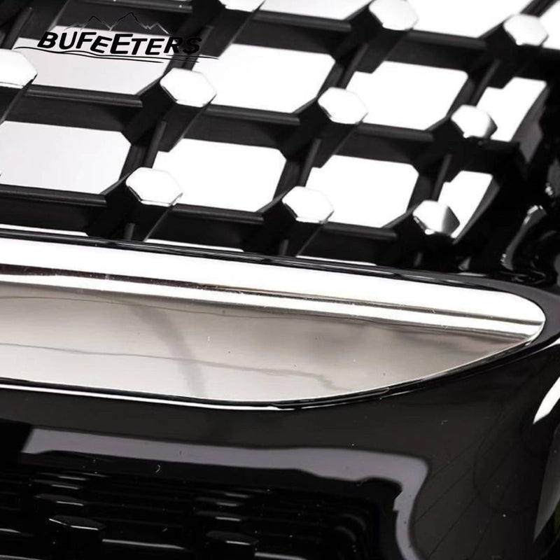 BUFEETERS Front Upper Grille W/o Camera Hole Fit For 2013 2014 2015 2016 Benz C117 W117 CLA-CLASS CLA180 200 250 45 AMG,Diamond Style,Chrome&Black