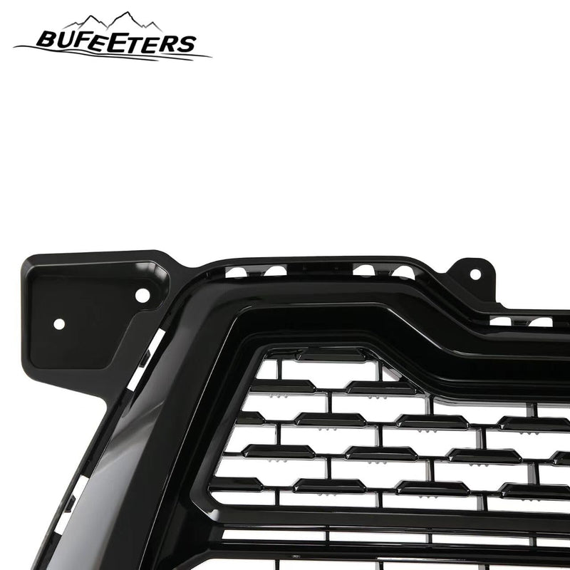 BUFEETERS Front Bumper Upper Grille Fit For 2019 2020 2021 GMC Sierra 1500,Denali Style,Gloss Black