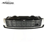 BUFEETERS Front Bumper Upper Grille Fit For 2023 2024 Land Rover Range Rover Vogue L405,Mesh Style,Black&Silver