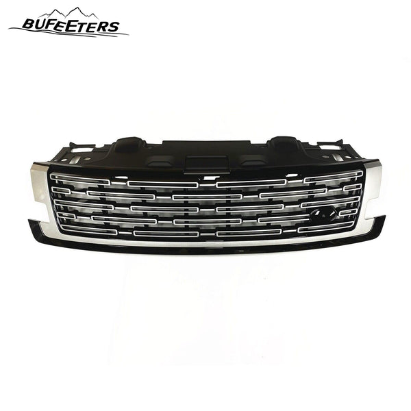 BUFEETERS Front Bumper Upper Grille Fit For 2023 2024 Land Rover Range Rover Vogue L405,Mesh Style,Black&Silver