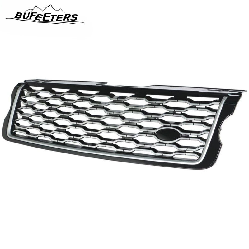 BUFEETERS Front Bumper Upper Grille Fit For 2013 2014 2015 2016 2017 Land Rover Range Rover Vogue L405,Mesh Style,Chrome&Black