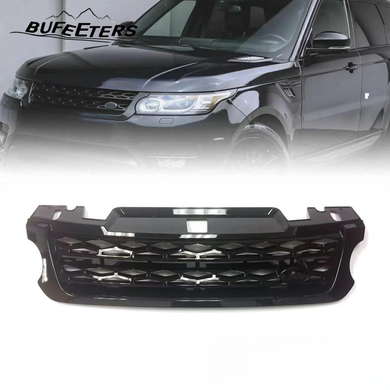 BUFEETERS   Front Upper Grille Fit For 2014 2015 2016 2017 Range Rover Sport,Mesh Style,Gloss Black,LR054767