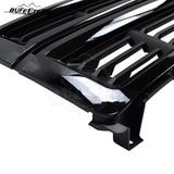 BUFEETERS Front Bumper Upper Grille Fit For 2014 2015 Chevy Silverado 1500,Horizontal Billet Style,Gloss Black