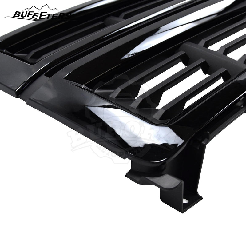 BUFEETERS Front Bumper Upper Grille Fit For 2014 2015 Chevy Silverado 1500,Horizontal Billet Style,Gloss Black