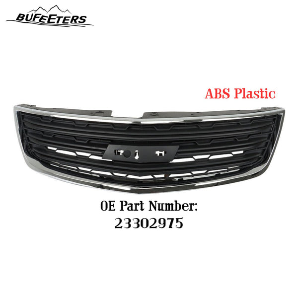 BUFEETERS  Front Bumper Upper Grille Fit For 2013 2014 2015 2016 2017 Chevy Chevrolet Traverse LS LT,
Mesh Style,Chrome&Black