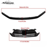 BUFEETERS Front Bumper Upper Grille With Trim Fit For 2021 2022 2023 Honda Odyssey,Factory Style,Gloss Black