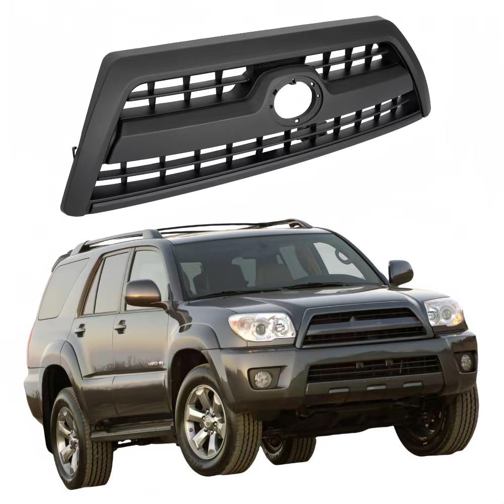 BUFEETERS Front Bumper Upper Grille Fit For 2006 2007 2008 2009 Toyota 4Runner,Black