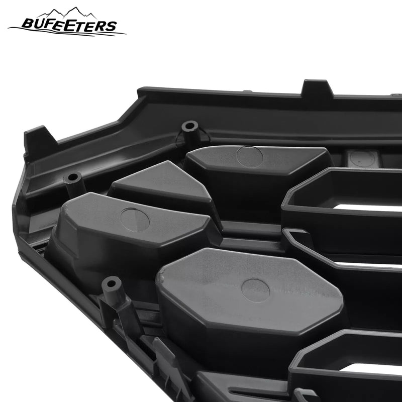 BUFEETERS   Front Bumper Grille W/ Camera Hole Fit For 2019 2020 Hyundai Santa Fe,Full Black