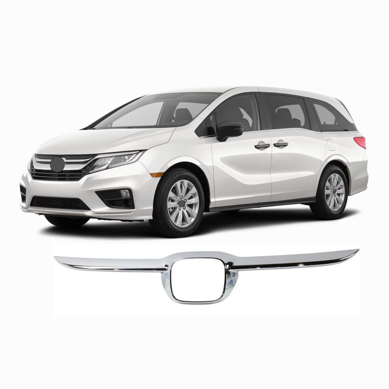BUFEETERS Front Upper Grille Chrome Trim Fit For 2018 2019 2020 Honda Odyssey