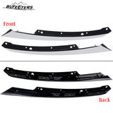 BUFEETERS  8PCS Front Upper Lower Grille&Foglights&Bezels Fit For 2016 2017 2018 Honda Civic Sedan,Factory Style,Chrome&Black