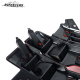 BUFEETERS Front Bumper Upper Grille Fit For 2017 2018 2019 F-250 F-350 F-450 F-550 Super Duty,
Lariat Style,Race Red&Matte Black