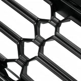 BUFEETERS  Front Upper Grille Fit For 2016 2017 2018 2019 Chevy Silverado 1500,Honeycomb Style,Gloss Black