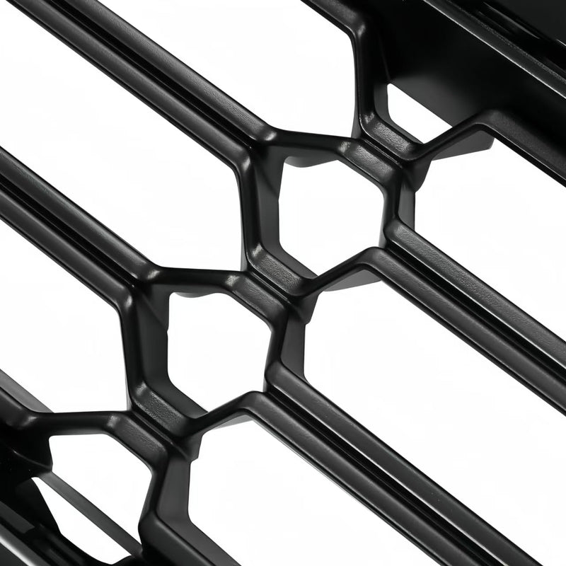 BUFEETERS  Front Upper Grille Fit For 2016 2017 2018 2019 Chevy Silverado 1500,Honeycomb Style,Gloss Black