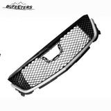BUFEETERS  Front Bumper Upper Grille Assembly Fit For 2020 2021 2022 2023 2024 Cadillac CT4,Mesh Style,Chrome&Gloss Black