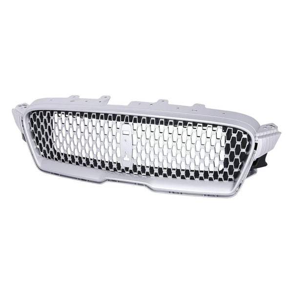 BUFEETERS  Front Bumper Upper Grille  Fit For 2017 2018 2019 Lincoln MKZ,Mesh Style,Nickelplated Silver