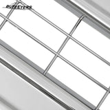 BUFEETERS  Front Bumper Grille Fit For 2009 2010 2011 2012 2013 2014 Ford F150 F-150,Horizontal Billet Style,Chrome&Silver