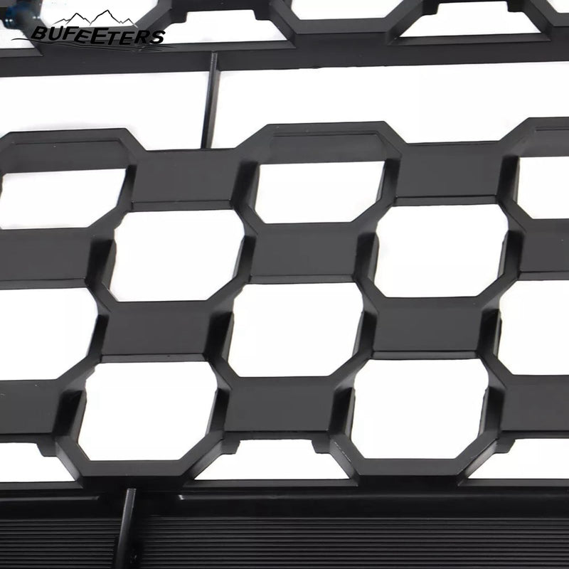 BUFEETERS  Front Grille Grill & Hood Bulge  Fit For 2014 2015 2016 2017 2018 2019 2020 Toyota Tundra,Honeycomb Style,Gloss Black&Matte Black
