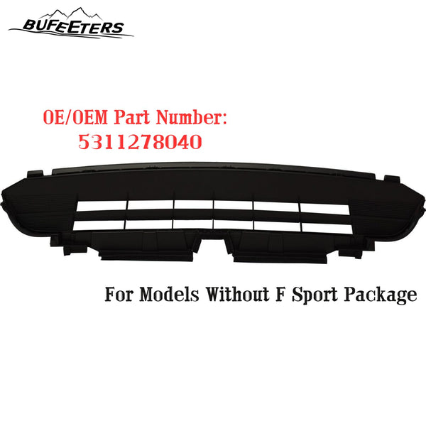 BUFEETERS  Front Lower Bumper Face Bar Grille Fit For 2018 2019 2020 2021 Lexus NX300 NX300h,Dark Gray