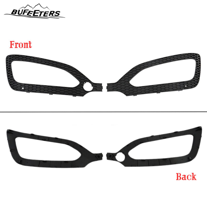 BUFEETERS    Front Upper Grille Fog Light Bezels Set Fit For 2013 2014 2015 2016 Hyundai Santa Fe Sport,
Horizontal Billet Style,Chrome&Black