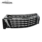 BUFEETERS  Front Bumper Upper Grille Fit For 2022 2023 Chevy Chevrolet Traverse,Horizontal Billet Style,Chrome&Black