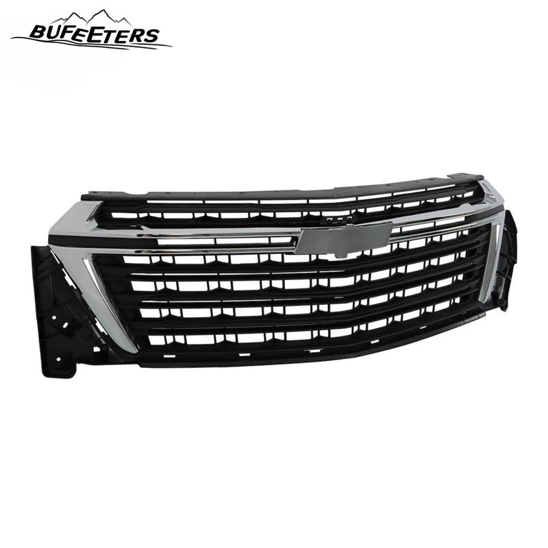 BUFEETERS  Front Bumper Upper Grille Fit For 2022 2023 Chevy Chevrolet Traverse,Horizontal Billet Style,Chrome&Black