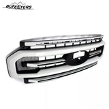 BUFEETERS Front Bumper Upper Grille Fit For 2020 2021 2022 F-250 F-350 F-450 F-550 Super Duty,Platinum Style,Oxford White&Matte Black