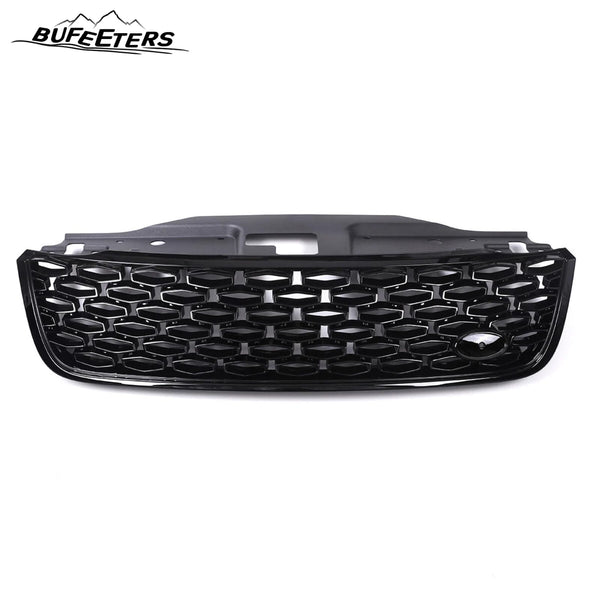 BUFEETERS Front Bumper Upper Grille Fit For 2017 2018 2019 2020  2021 2022 2023 Land Rover Discovery 5 L462,Honeycomb Style,Gloss Black