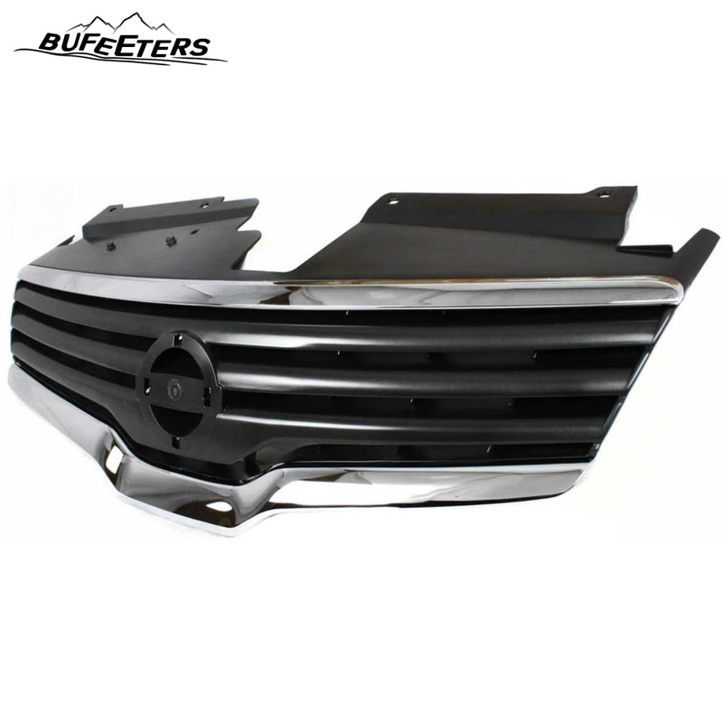 BUFEETERS Front Bumper Upper Grille Fit For 2007 2008 2009 Nissan Altima Sedan,Factory Style,Chrome&Black