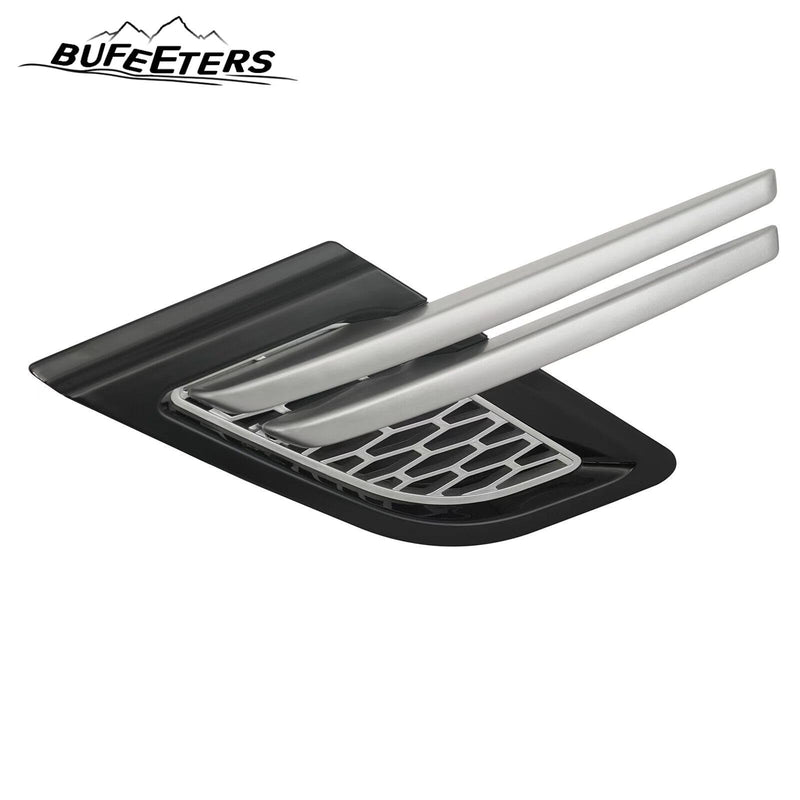 BUFEETERS  Front Grille Air Side Vent Set Fit For 2014 2015 2016 2017 Land Rover Range Rover Sport,Mesh Style,Nickel Plated