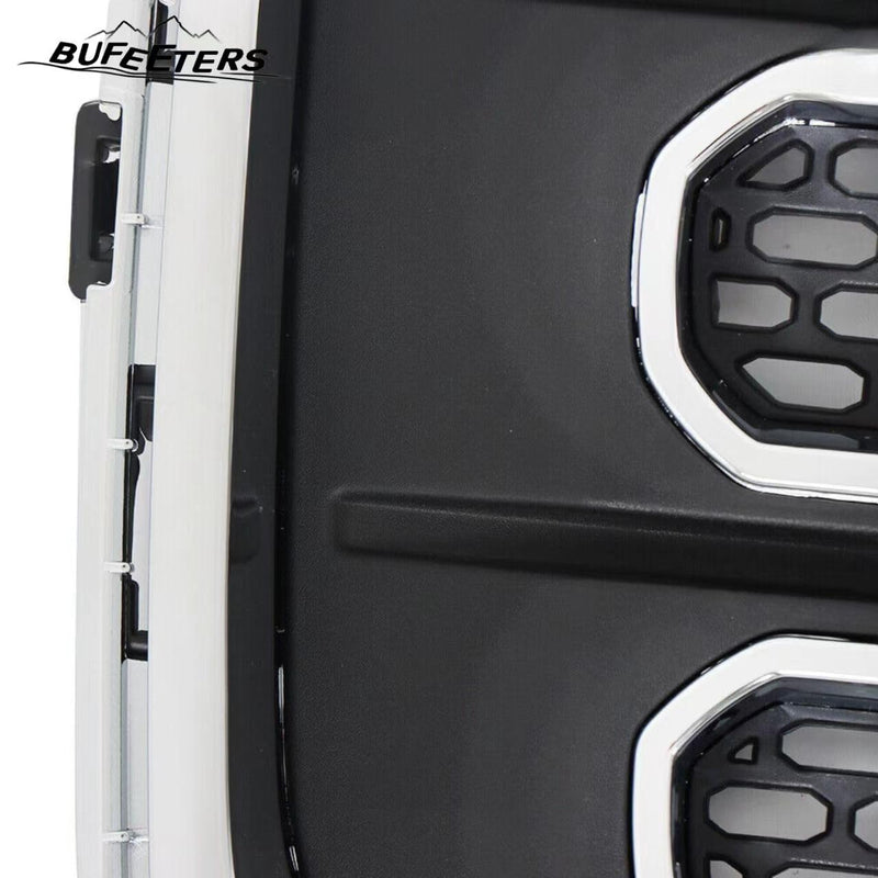 BUFEETERS Front High Chrome Shell Grille Assembly Fit For 2013 2014 2015 2016 GMC Acadia SLT,Chrome&Dark Gray