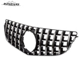 BUFEETERS   Front Bumper Upper Grille Fit For 2014 2015 2016 2017 Mercedes Benz E-CLASS C207 W207 Coupe,GTR Style,Chrome&Black