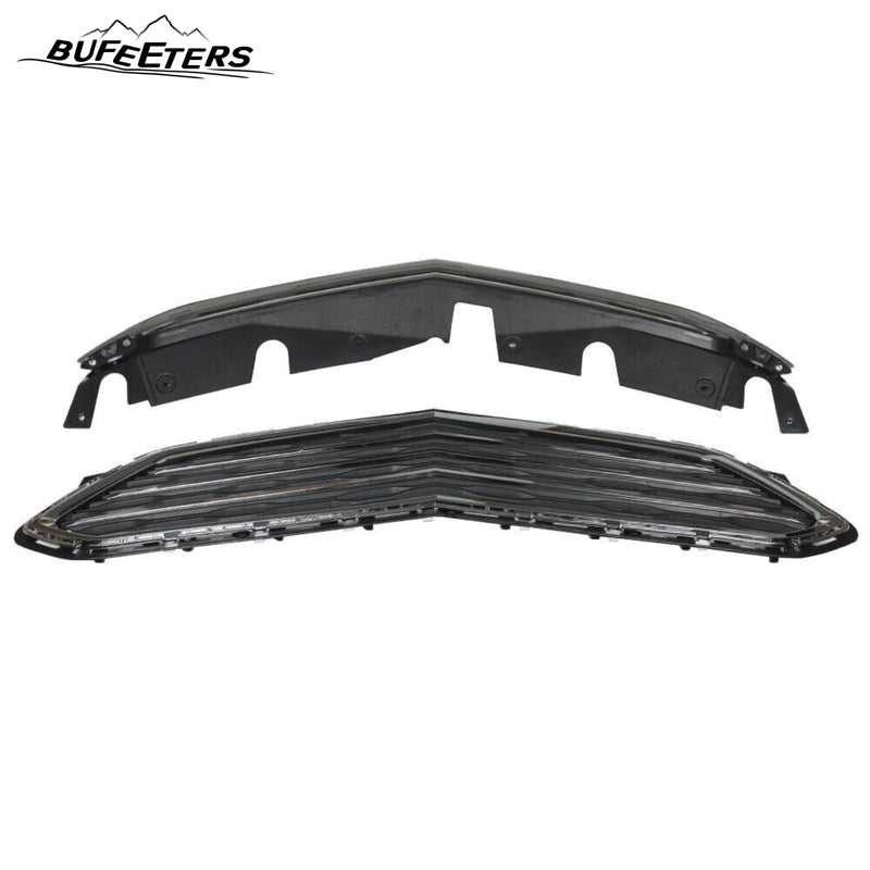 BUFEETERS Front Bumper Upper & Lower Grille Set Fit For 2016 2017 Chevrolet Equinox,Chrome&Black