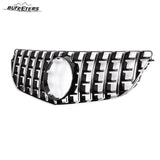 BUFEETERS   Front Bumper Upper Grille Fit For 2014 2015 2016 2017 Mercedes Benz E-CLASS C207 W207 Coupe,GTR Style,Chrome&Black