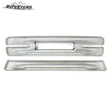 BUFEETERS Front Bumper Grille Covers Grill Overlay Fit For 2019 2020 2021 GMC Sierra 1500 SLT AT4,Factory Style,Gloss Black