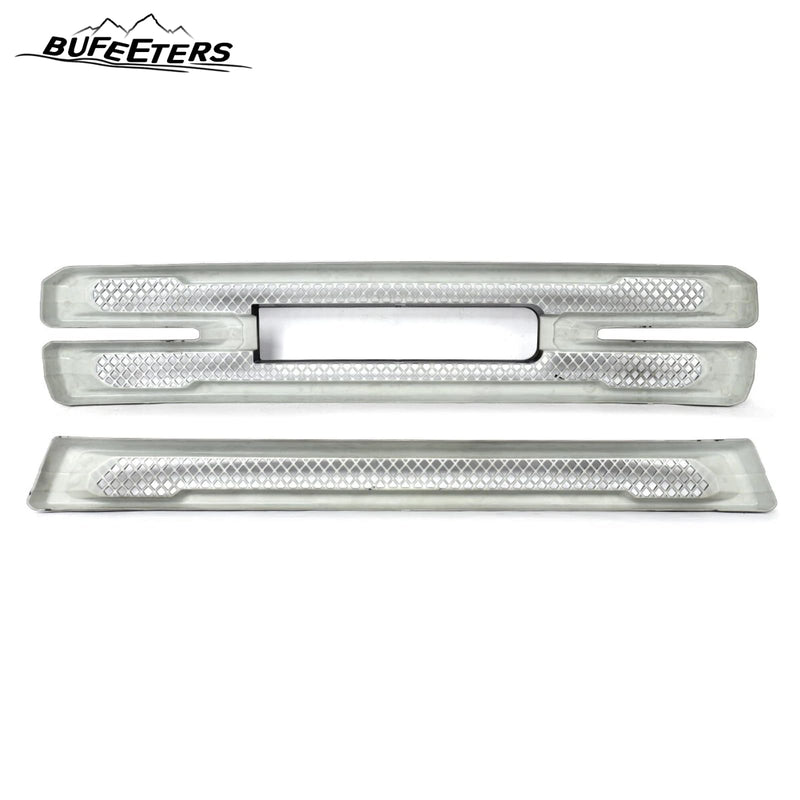 BUFEETERS Front Bumper Grille Covers Grill Overlay Fit For 2019 2020 2021 GMC Sierra 1500 SLT AT4,Factory Style,Gloss Black