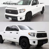 BUFEETERS Front Upper Grille&Hood Bulge Molding Fit For 2014 2015 2016 2017 2018 2019 2020 2021 Toyota Tundra,TRD Style,040 Super White&Gray