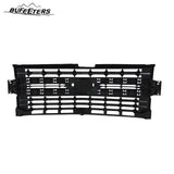 BUFEETERS Front Bumper Upper Grille W/Chrome Trim Fit For 2019 2020 2021 Chevy Silverado 1500,Horizontal Billet Style,Chrome&Black